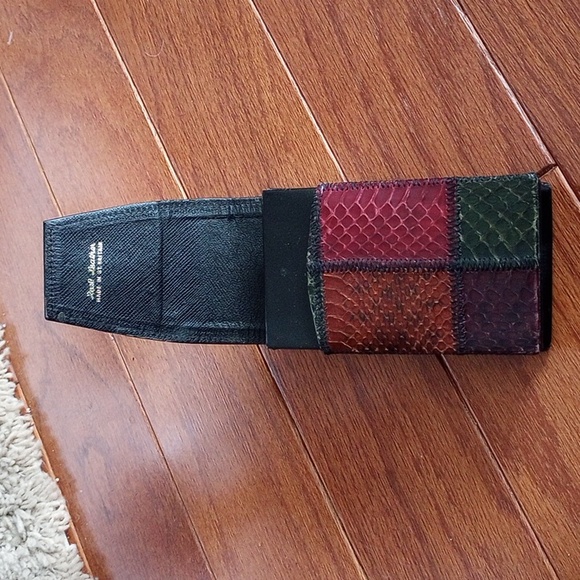 Vintage Cigarette Case Leather and Snakeskin - Picture 2 of 6